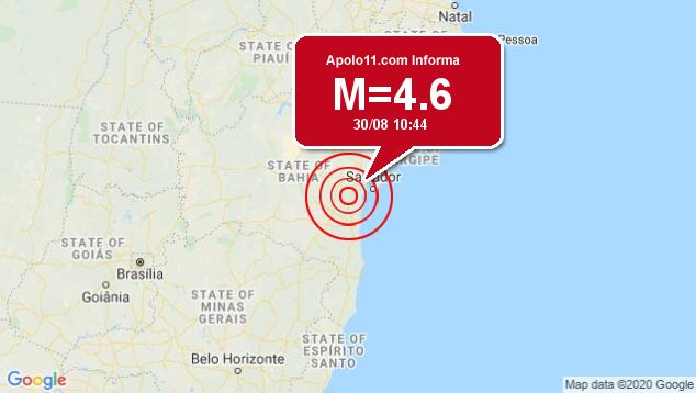 Terremoto de 4.6 pontos é registrado a 6 km de Jiquiriça, BA