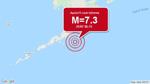 Forte terremoto atinge Alasca, a 105 km de Perryville