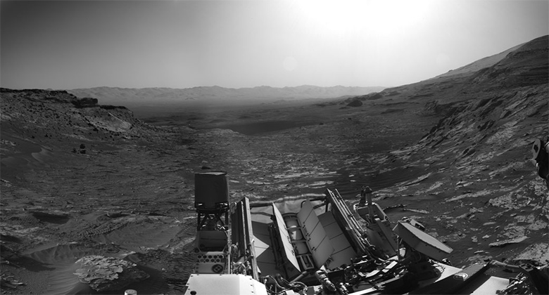 Cena registrada pelo robô Curiosity, em 16 de novembro de 2021.
