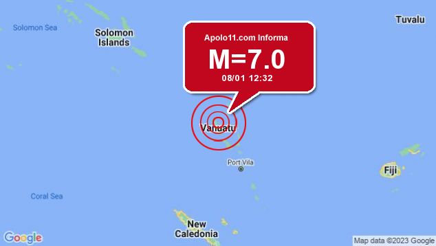 Forte terremoto sacode Vanuatu, a 23 km de Port-Olry
