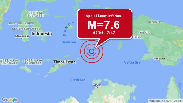 Forte terremoto sacode região da Indonésia, em local incerto