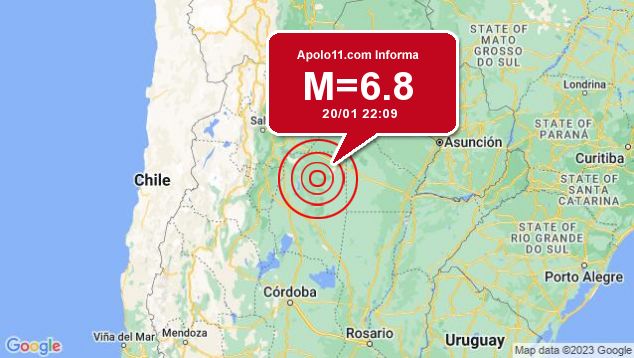 Forte terremoto atinge Argentina, a 24 km de Campo Gallo