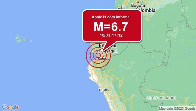 Forte terremoto atinge Equador, a 6 km de Balao