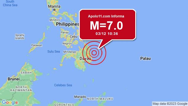 Forte terremoto sacode Mindano, Filipinas