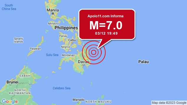 Forte terremoto sacode Filipinas, a 87 km de Aras-asan
