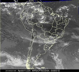 real time satellite image from Brazil amd south america