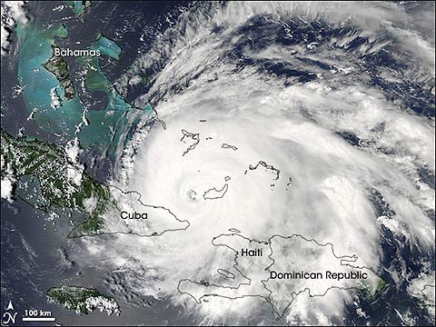 imagem de satélite furacão Ike