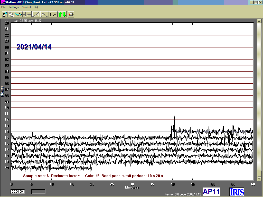 sismografo em São Paulo
