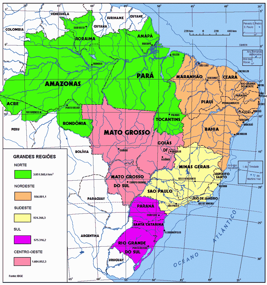 Mapa Divisisão Política - Brasil