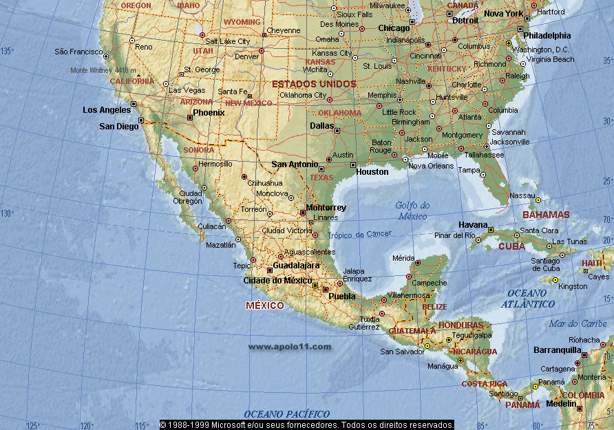 Mapa do Golfo do México