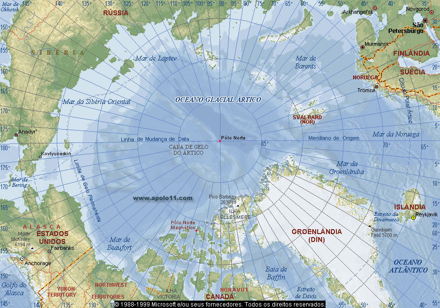 Mapa do Pólo Norte 2