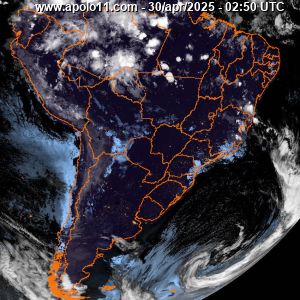 imagem de satlite da Amrica do Sul e Brasil